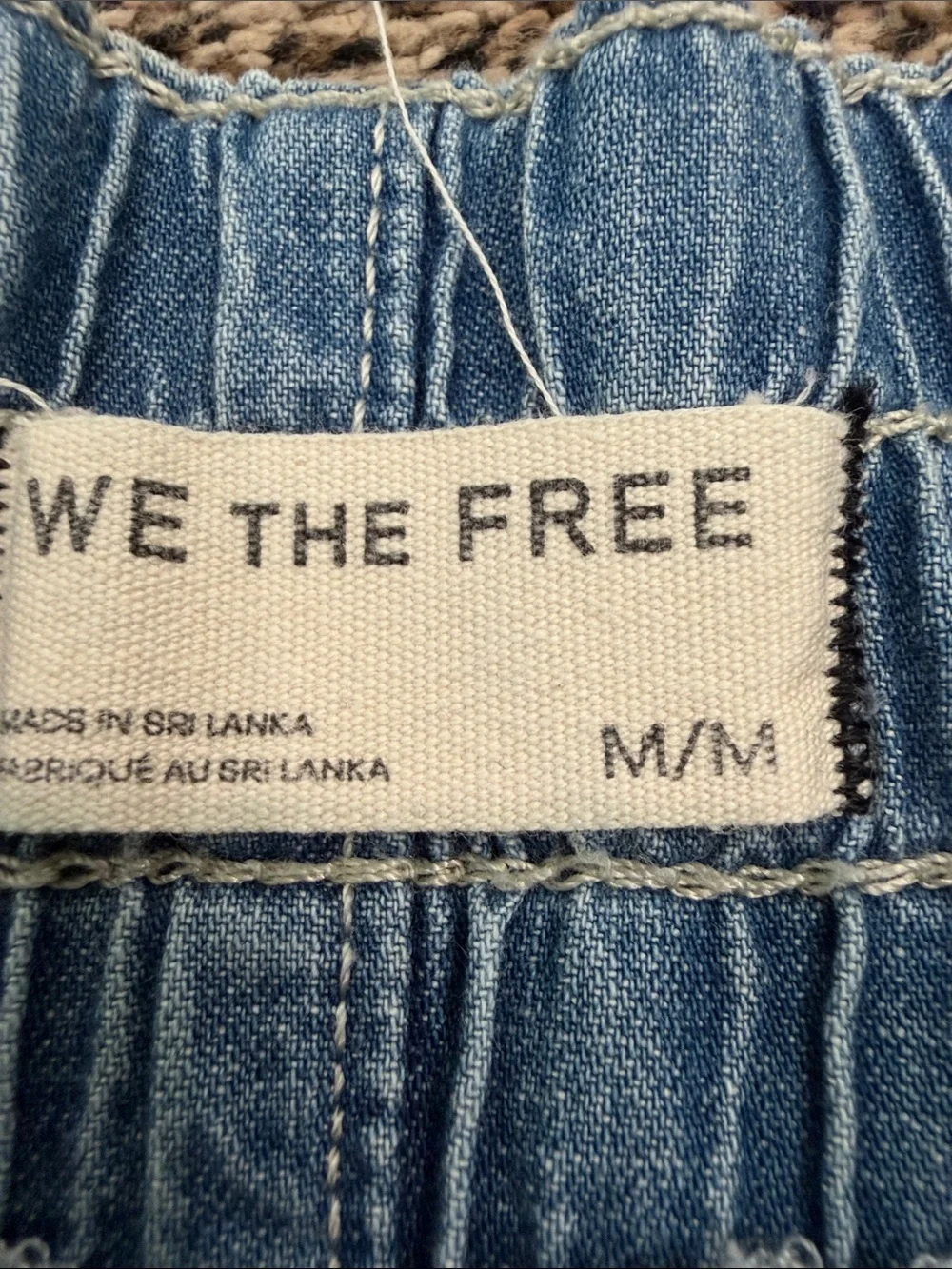 We The Free Light Wash breezy pull in denim